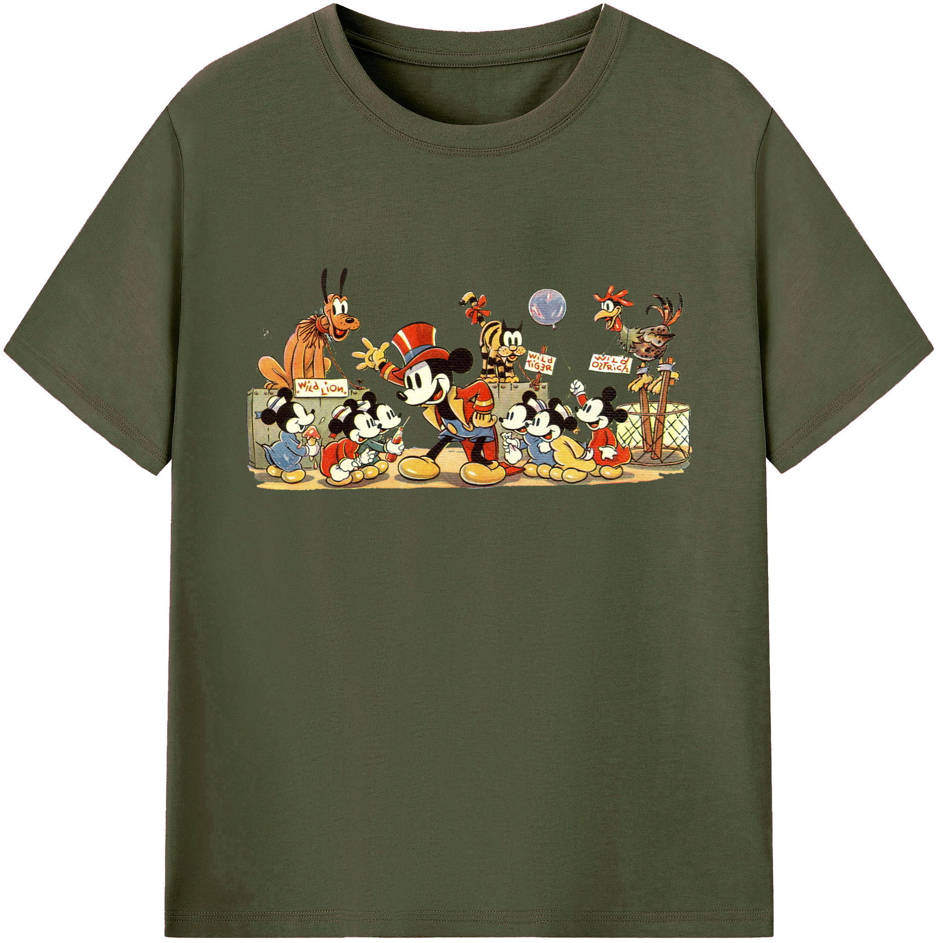 ミッキーマウス Mickey Mouse 綿100％ メンズ半袖Tシャツ｜肌触りやわらか＆通気性